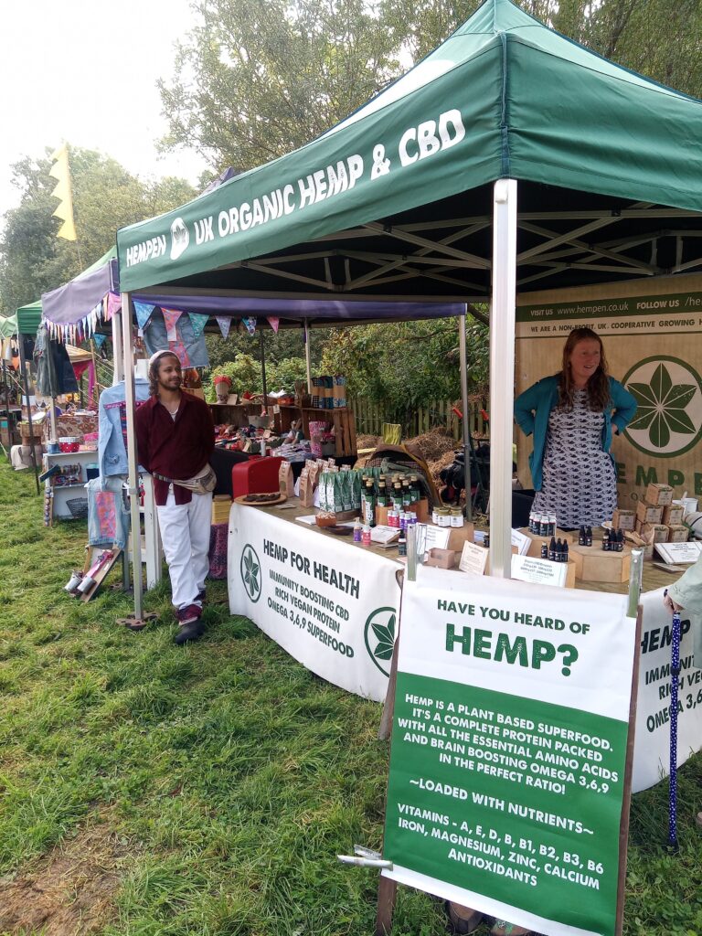 Hempen Jobs- two market workers looking after the stand at a local event